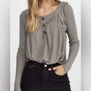 Free People | We The Free | Waffle Knit Thermal Henley